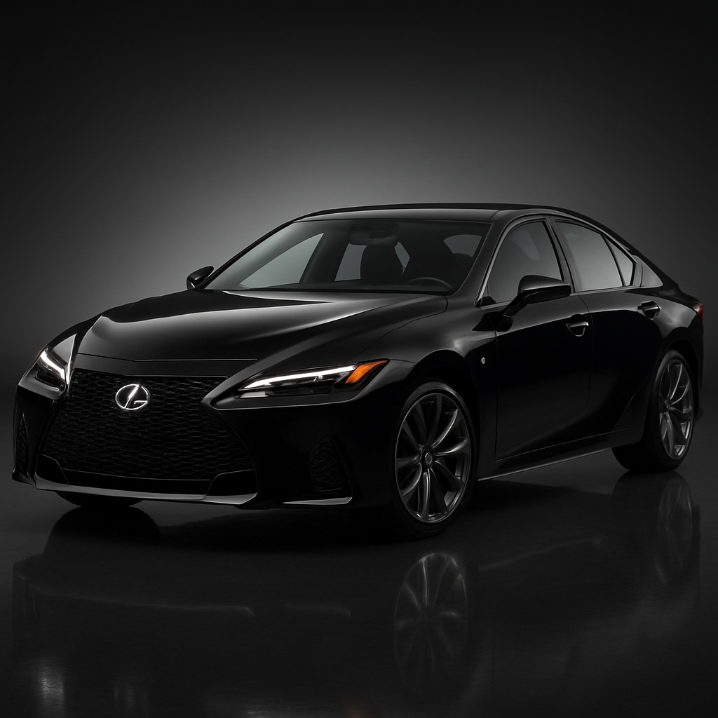 Luxury Lexus IS500 sedan detailing